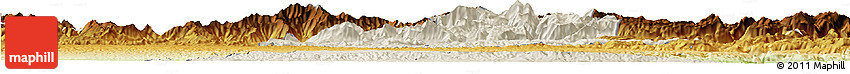 Shaded Relief Horizon Map of Batman, physical outside
