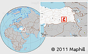 Gray Location Map of Batman, highlighted country