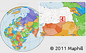 Political Location Map of Batman, highlighted country