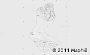 Silver Style Map of Batman, single color outside