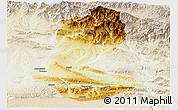Physical Panoramic Map of Batman, lighten