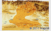 Political Panoramic Map of Batman, physical outside