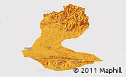Political Panoramic Map of Batman, single color outside