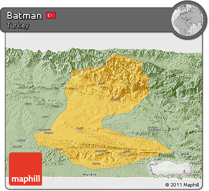 Savanna Style Panoramic Map of Batman