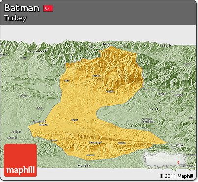 Savanna Style Panoramic Map of Batman