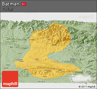 Savanna Style Panoramic Map of Batman