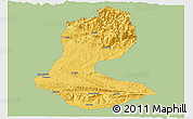 Savanna Style Panoramic Map of Batman, single color outside