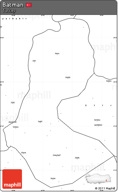 Blank Simple Map of Batman
