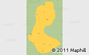 Savanna Style Simple Map of Batman, single color outside