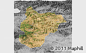 Satellite 3D Map of Bilecik, desaturated
