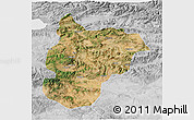 Satellite 3D Map of Bilecik, lighten, desaturated