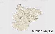 Shaded Relief 3D Map of Bilecik, single color outside