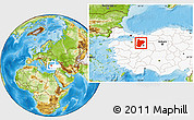 Physical Location Map of Bilecik, highlighted country