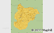 Savanna Style Map of Bilecik, single color outside