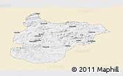 Classic Style Panoramic Map of Bilecik, single color outside