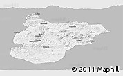 Gray Panoramic Map of Bilecik, single color outside