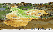 Physical Panoramic Map of Bilecik, darken