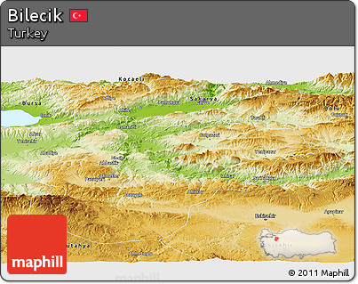 Physical Panoramic Map of Bilecik