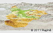 Physical Panoramic Map of Bilecik, lighten, semi-desaturated