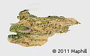 Satellite Panoramic Map of Bilecik, single color outside