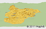 Savanna Style Panoramic Map of Bilecik, single color outside