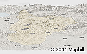 Shaded Relief Panoramic Map of Bilecik, semi-desaturated