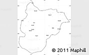 Blank Simple Map of Bilecik, cropped outside