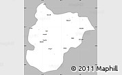 Gray Simple Map of Bilecik, single color outside