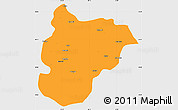 Political Simple Map of Bilecik, single color outside