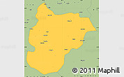 Savanna Style Simple Map of Bilecik