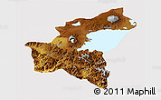 Physical 3D Map of Bitlis, cropped outside