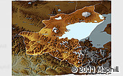 Physical 3D Map of Bitlis, darken