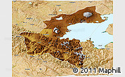 Physical 3D Map of Bitlis, satellite outside