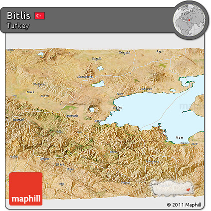 Satellite 3D Map of Bitlis
