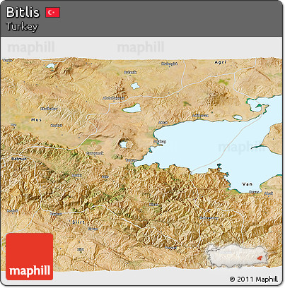 Satellite 3D Map of Bitlis