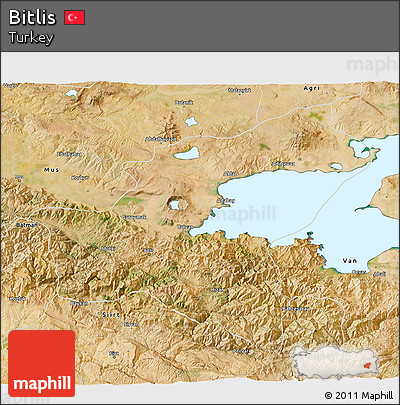 Satellite 3D Map of Bitlis