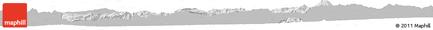 Gray Horizon Map of Bitlis, single color outside