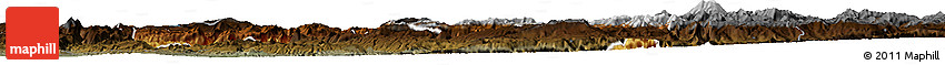 Physical Horizon Map of Bitlis, darken