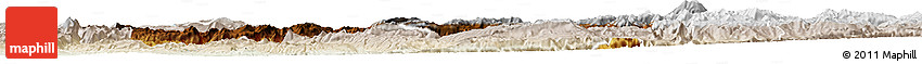 Physical Horizon Map of Bitlis, lighten