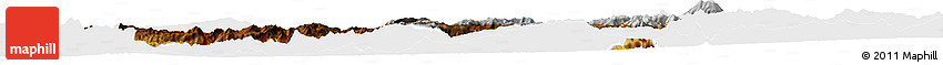 Physical Horizon Map of Bitlis, single color outside