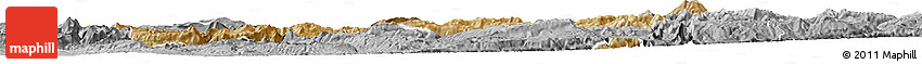 Satellite Horizon Map of Bitlis, desaturated