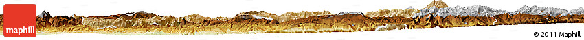 Satellite Horizon Map of Bitlis, physical outside