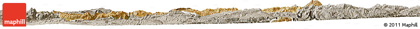 Satellite Horizon Map of Bitlis, semi-desaturated