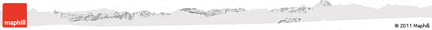 Silver Style Horizon Map of Bitlis, single color outside