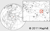 Blank Location Map of Bitlis, within the entire country