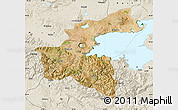 Satellite Map of Bitlis, shaded relief outside