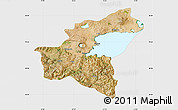 Satellite Map of Bitlis, single color outside