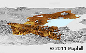 Physical Panoramic Map of Bitlis, lighten, desaturated