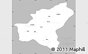 Gray Simple Map of Bitlis, single color outside