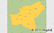 Savanna Style Simple Map of Bitlis, single color outside